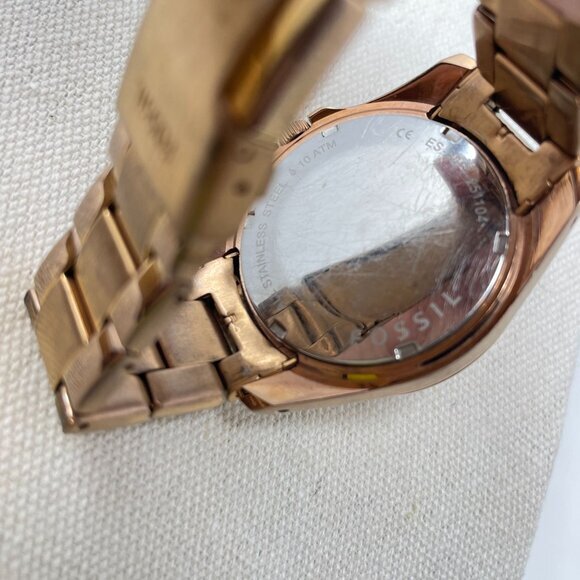 Fossil Riley Multifunction‎ Rose Gold-Tone Stainless Steel Watch Crystal Accents - Picture 14 of 15